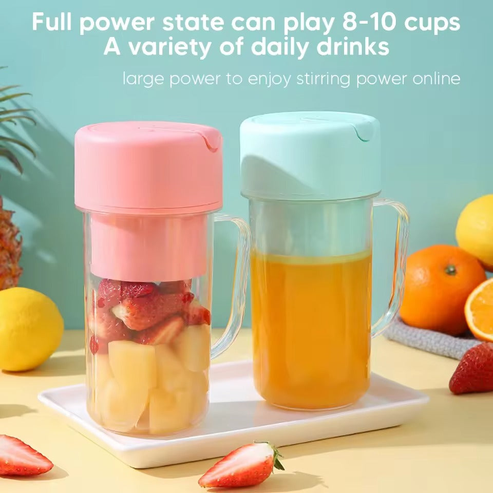 Professional Mini Juicer Portable Blender & Smoothie Maker with Built In Straw | Compact Fruit Extractor for Travel & Home Use
